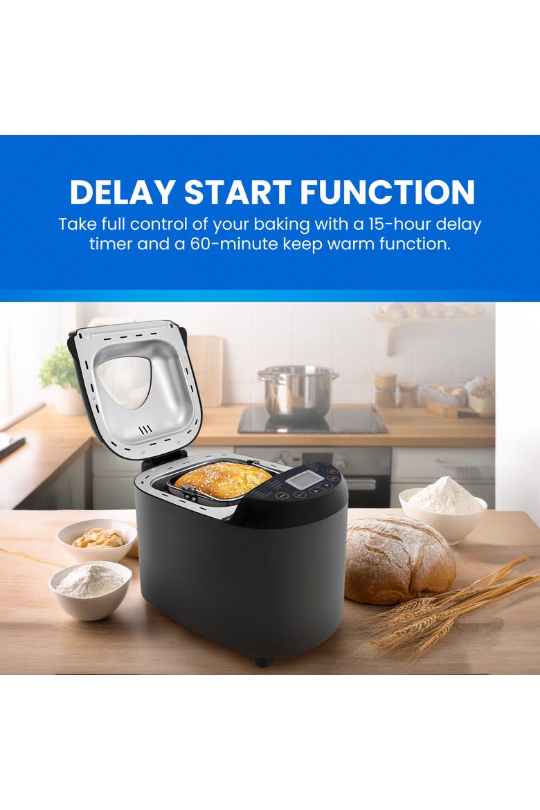 Elite EBM5316 2lb Programmable Bread Machine, Alternate, color, White / Black