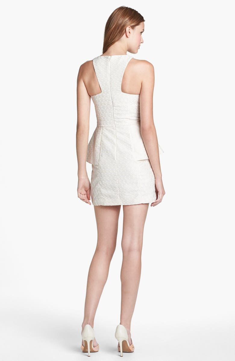 Keepsake the Label 'Friend Crush' Jacquard Peplum Dress, Alternate, color, 