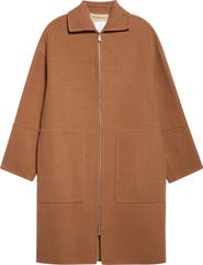 Eleventy Zip Front Wool Coat