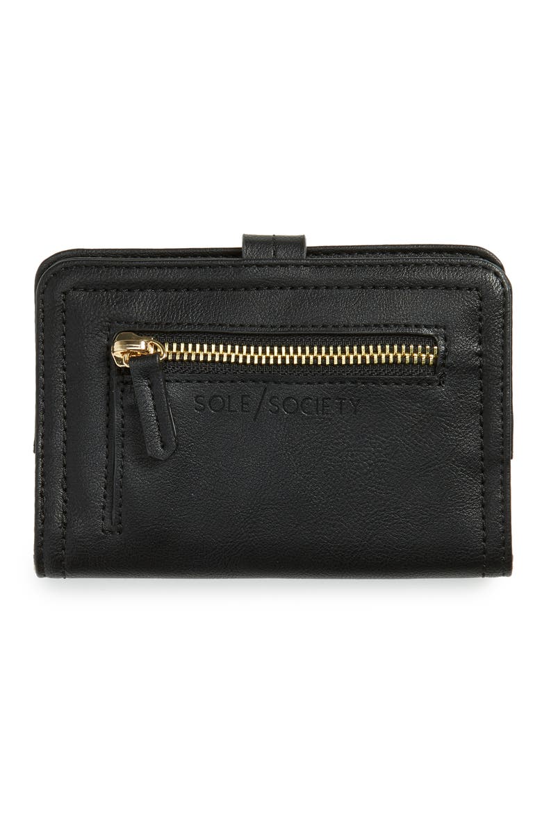 Faux Leather Passport Case & Luggage Tag Set, Alternate, color, BLACK