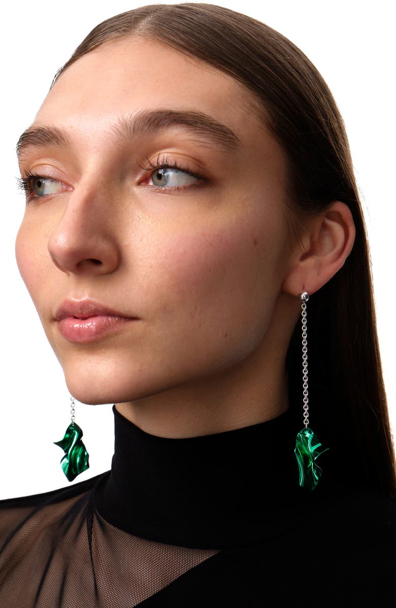 Sterling King Gelsey Fold Drop Earrings, Alternate, color,