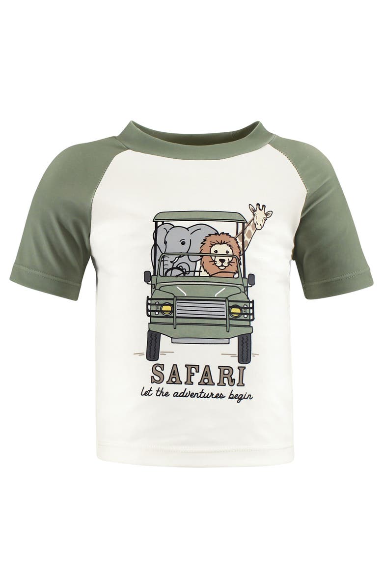 Hudson Baby Short Sleeve Rashguard, Alternate, color, Going On Safari