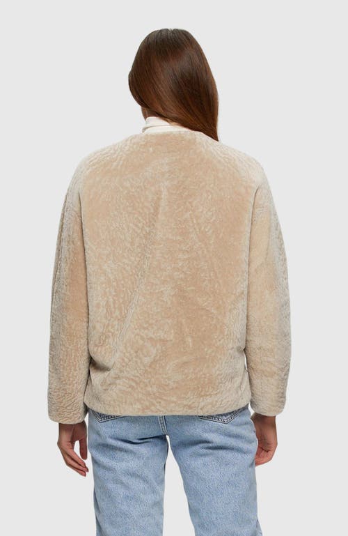 Gorski Textured Shearling Lamb Jacket In Neutral