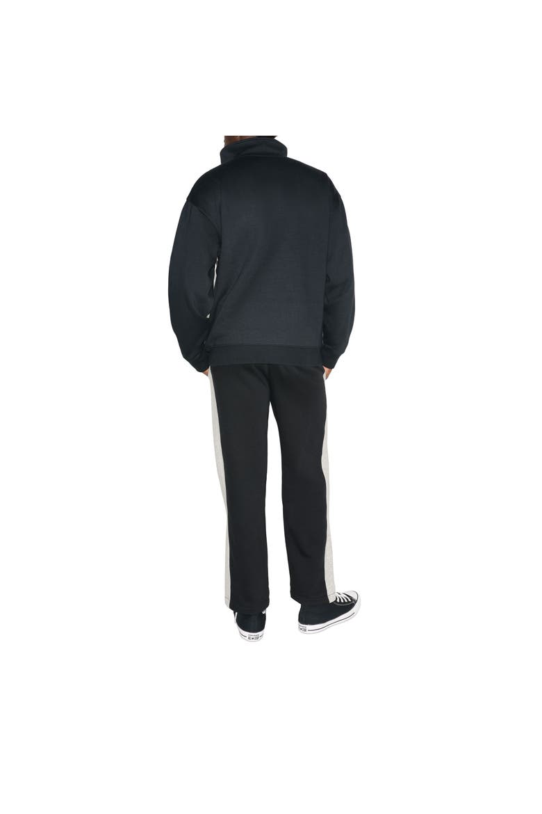 Chuck Color Block Half Zip Sweatshirt, Alternate, color, CONVERSE BLACK MULTI