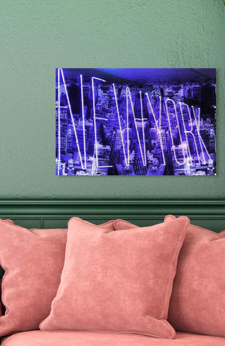 Oliver Gal Neon New York City Canvas Wall Art, Alternate, color, 