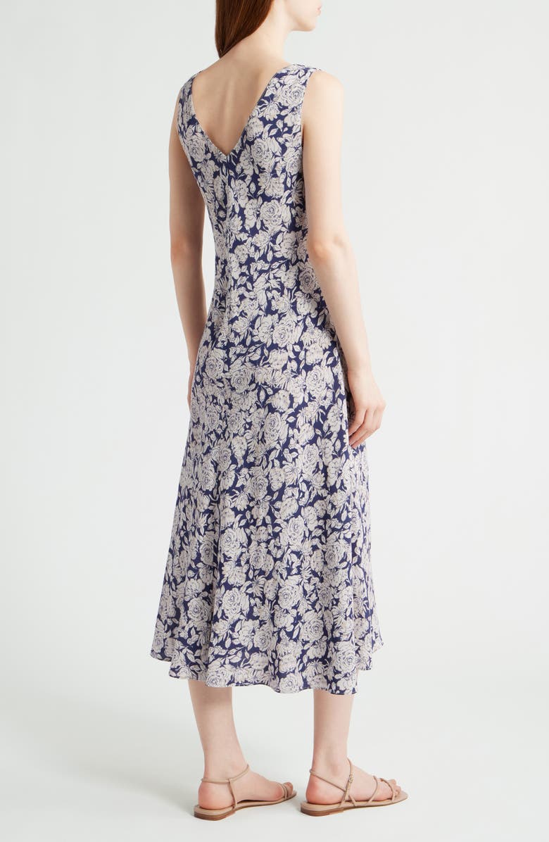 MARGARET O'LEARY Darya Floral Print Sleeveless Midi Dress, Alternate, color, 