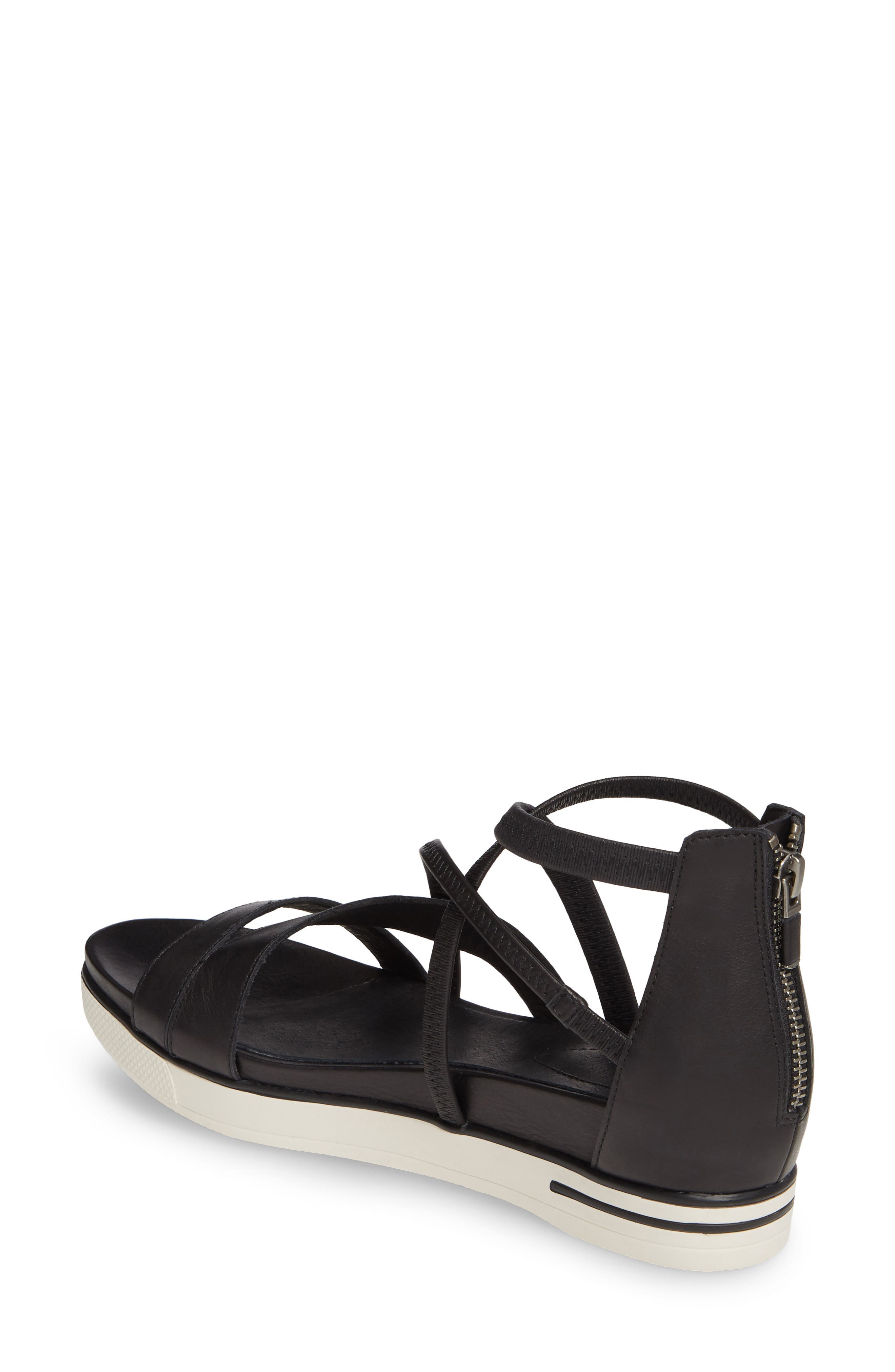 Skip Strappy Platform Sandal, Alternate, color, BLACK LEATHER