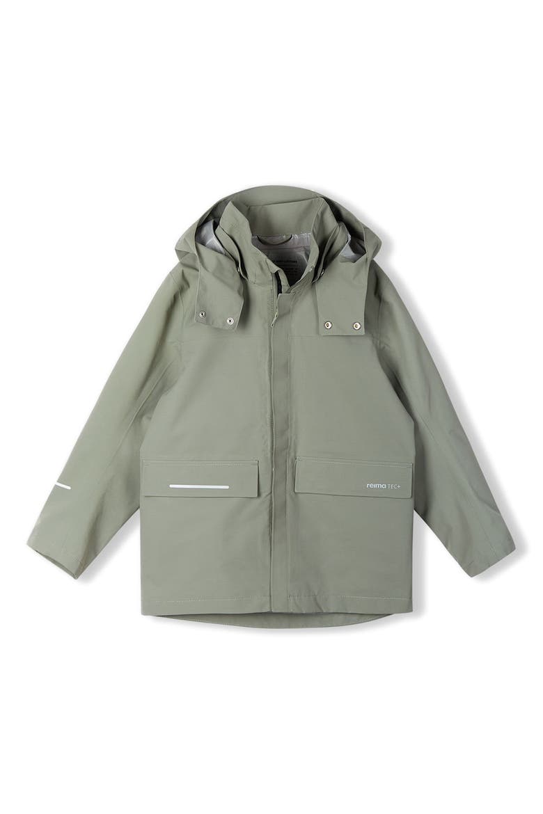 Kids' Voyager Reimatec Waterproof Rain Jacket, Main, color, GREYISH GREEN