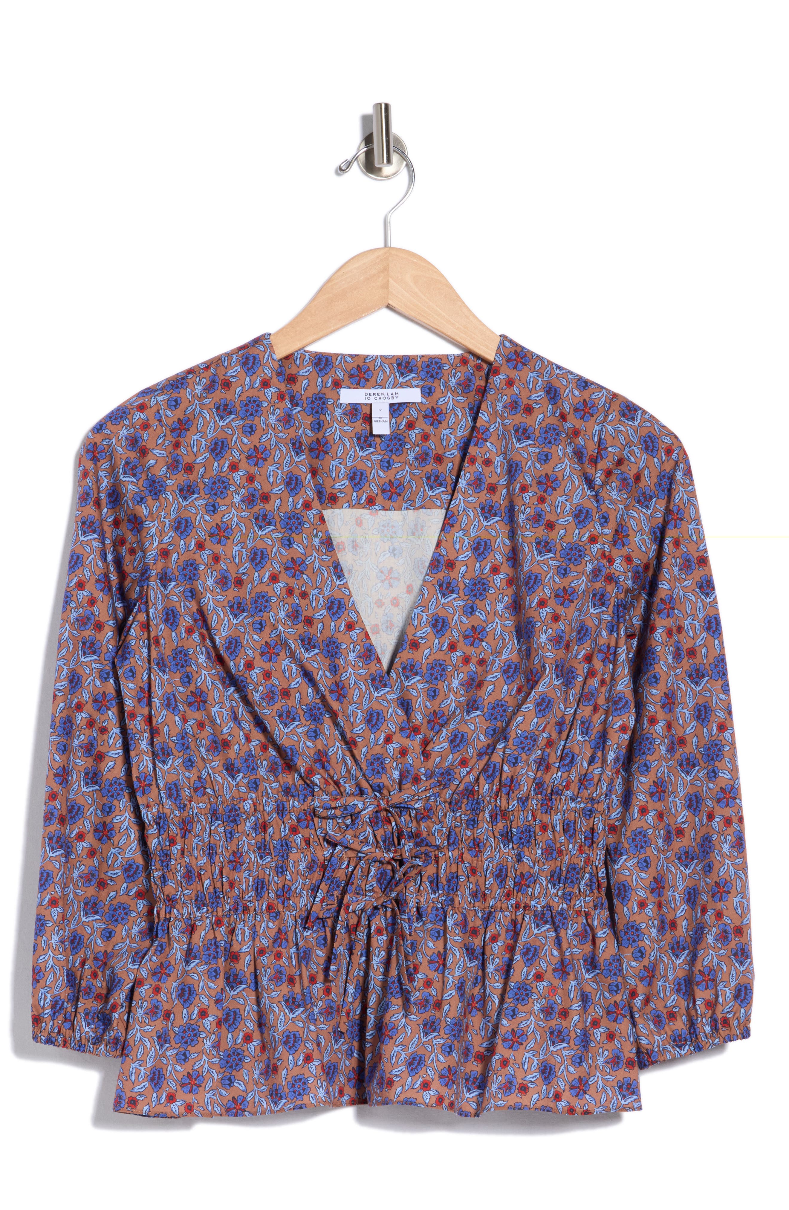 Lilith Floral Smocked V-Neck Top
