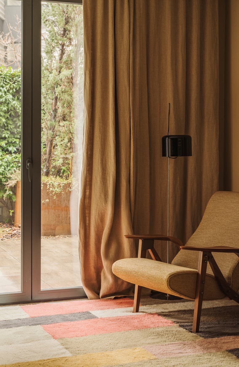 Lorena Canals Washable Wool Runner, Alternate, color, Brown