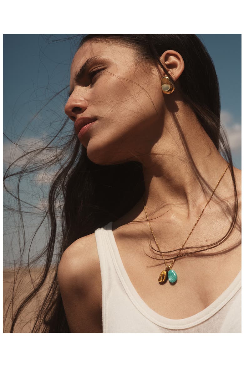 Aria Amazonite Pendant Charm, Alternate, color, 18K GOLD VERMEIL / AMAZONITE