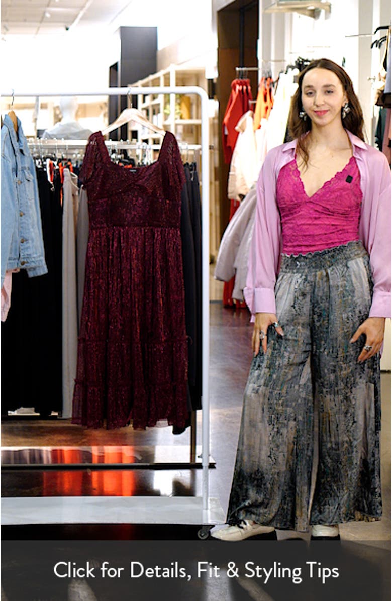 Kids' Metallic Tiered Plissé Maxi Party Dress, sales video thumbnail