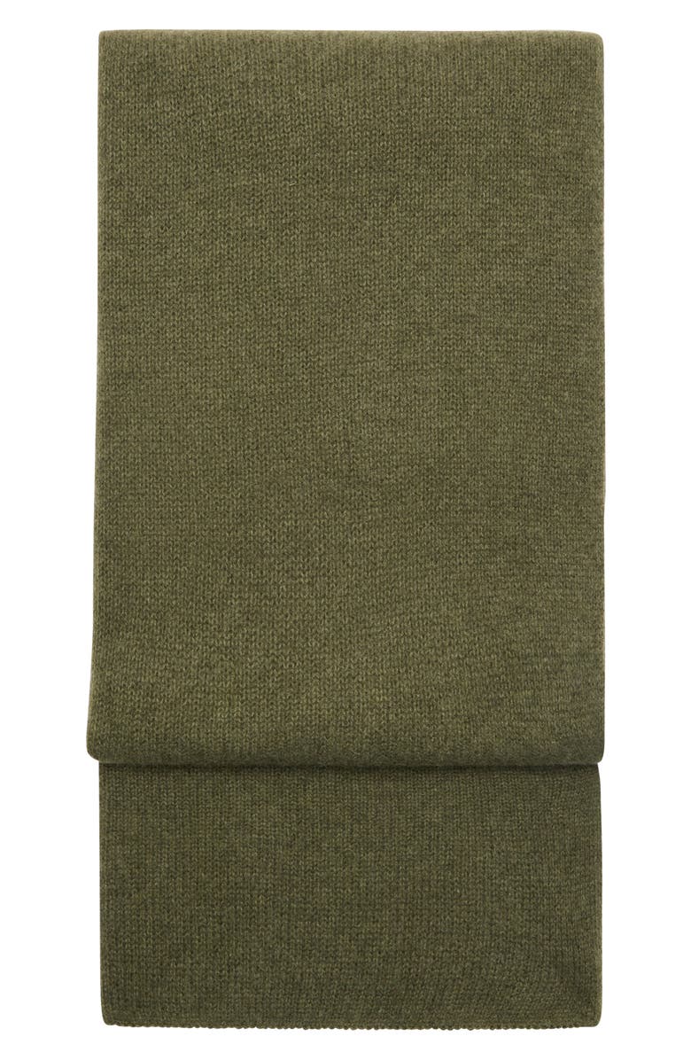 MANGO Selection Cashmere Scarf, Main, color, Medium Green