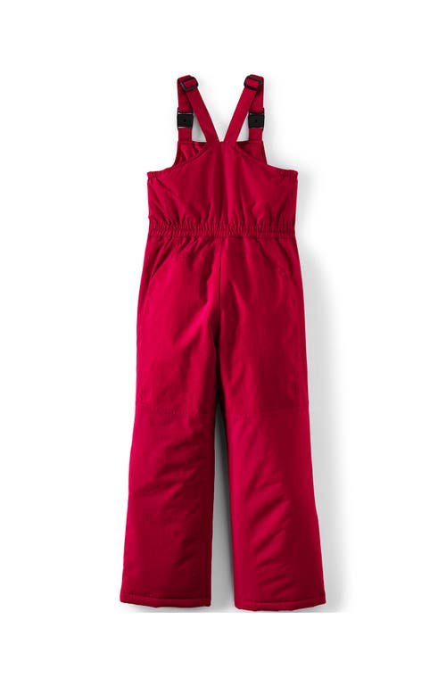 Lands' End Kids Squall Waterproof Iron Knee Bib Snow Pants In Red