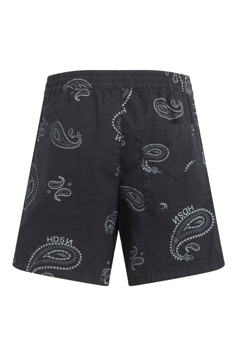 Racer Stretch Ripstop Drawstring Shorts, Alternate, color, BLACK BANDANA