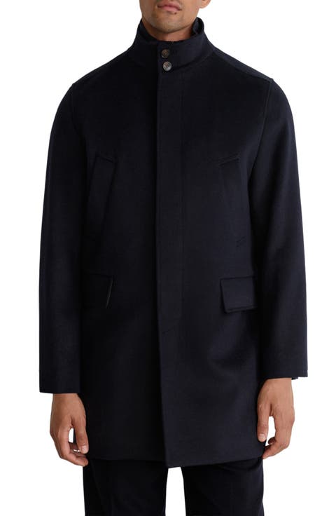 Fossil Wool Blend Coat with Gilet Insert