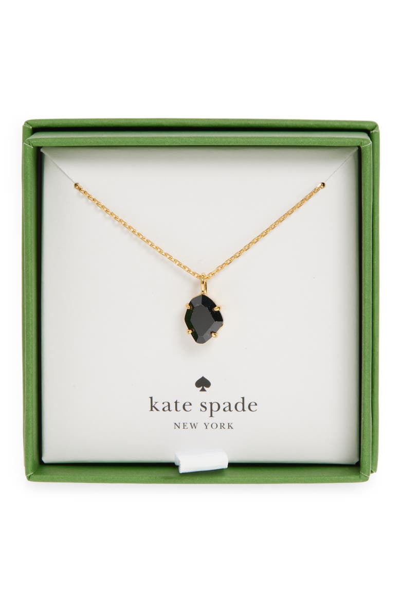treasure trove mini pendant necklace, Alternate, color, JET