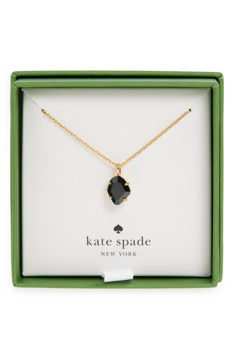 Kate Spade New York treasure trove mini pendant necklace, Main, color, Jet