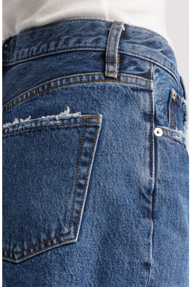 The Hang Frayed Hem Denim Shorts, Alternate, color, RAFAEL