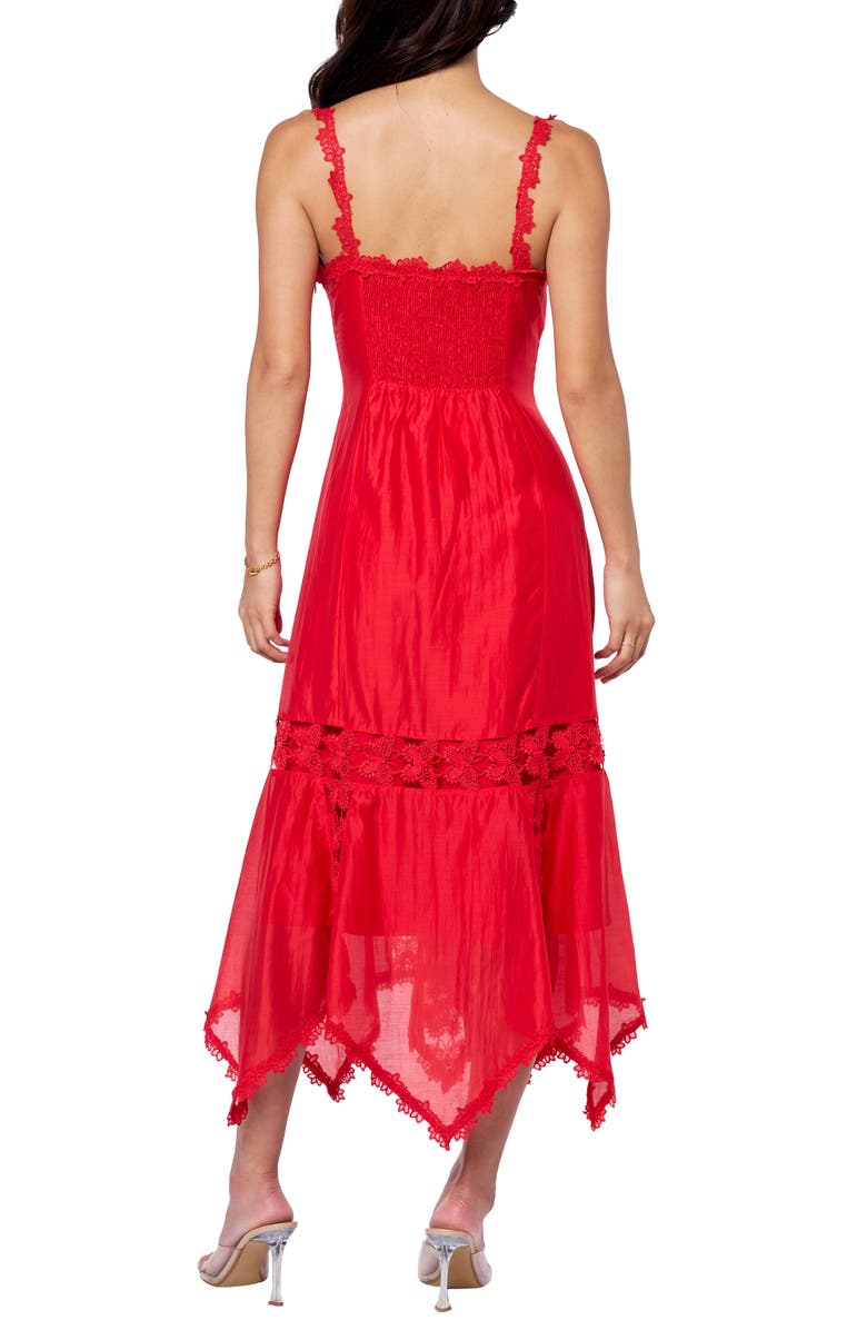 CIEBON Cusia Embroidered Sleeveless Maxi Dres, Alternate, color, Red
