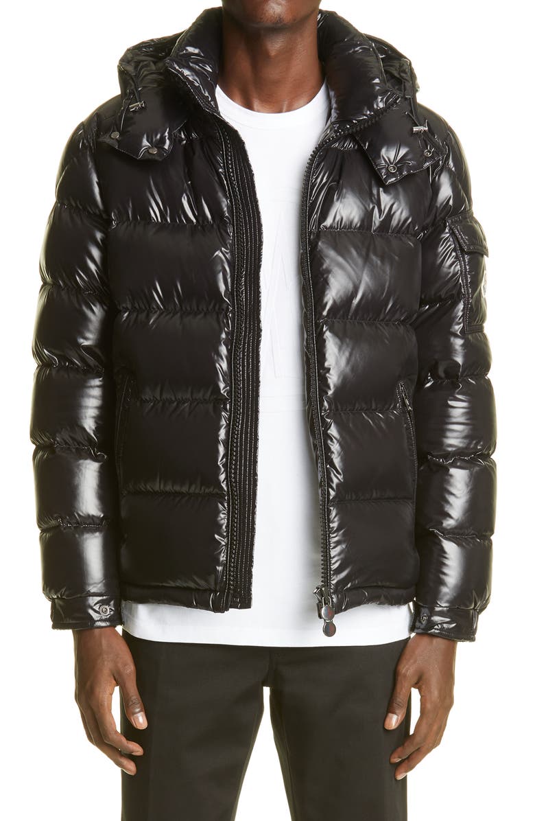Moncler Maya Lacquered Down Jacket, Main, color,