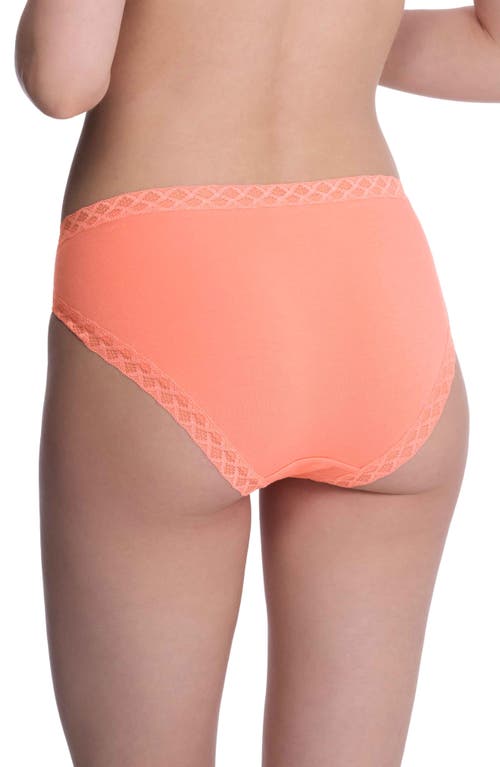 Natori Bliss Lace-trim Cotton French-cut Brief Underwear 152058 In Pink