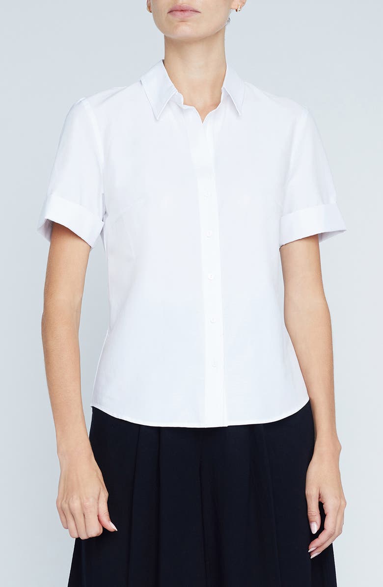 L'AGENCE Risette Roll Cuff Shirt, Main, color, 