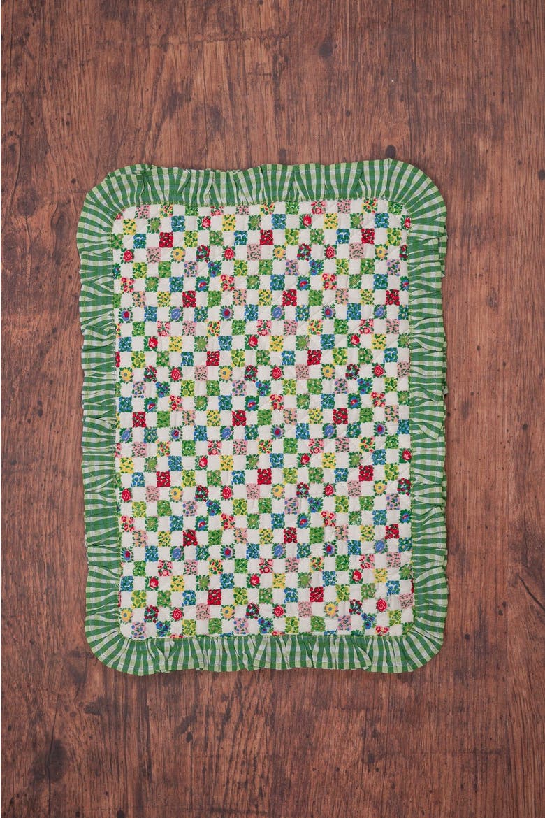 Rebecca Ruffle Placemat, Set of 4, Alternate, color, Green