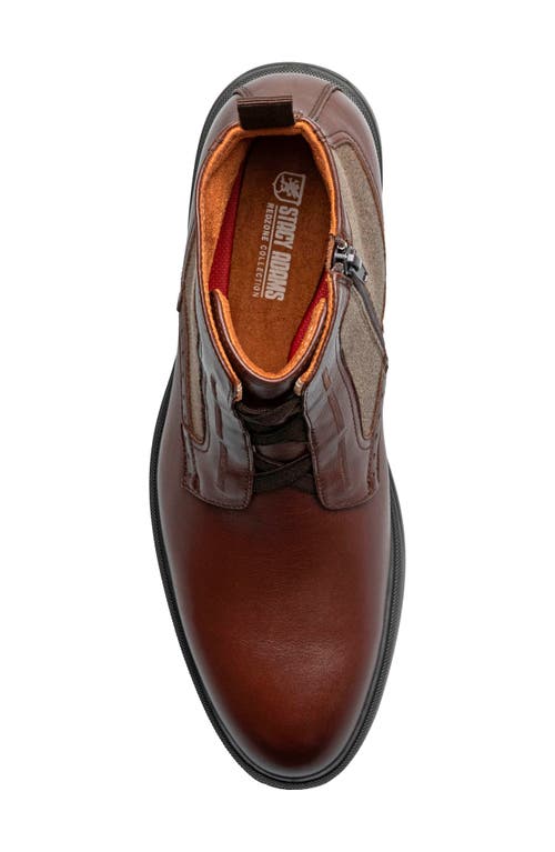 Stacy Adams Thompson Elastic Lace Boot In Burgundy
