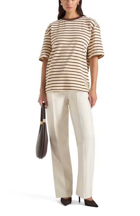 Riley Unisex Striped Relaxed Fit Cotton T-Shirt