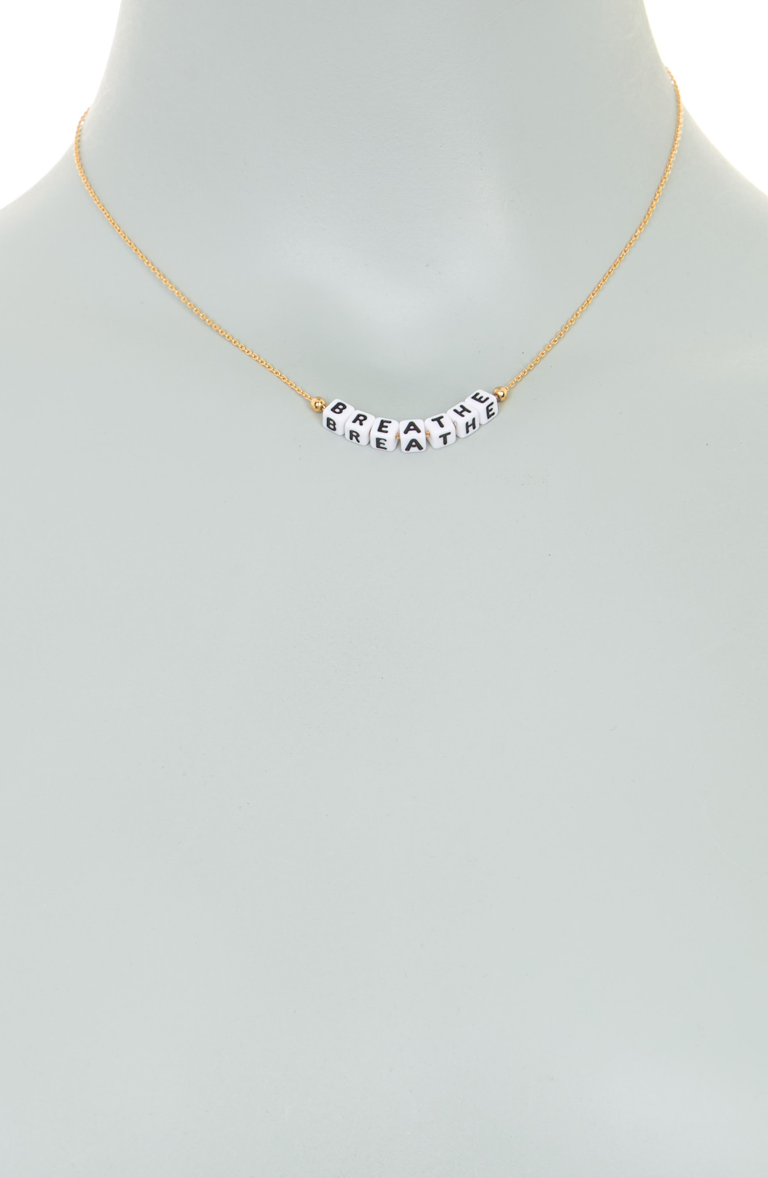 Little Words Project Breathe Beaded Pendant Chain Necklace (Women ...