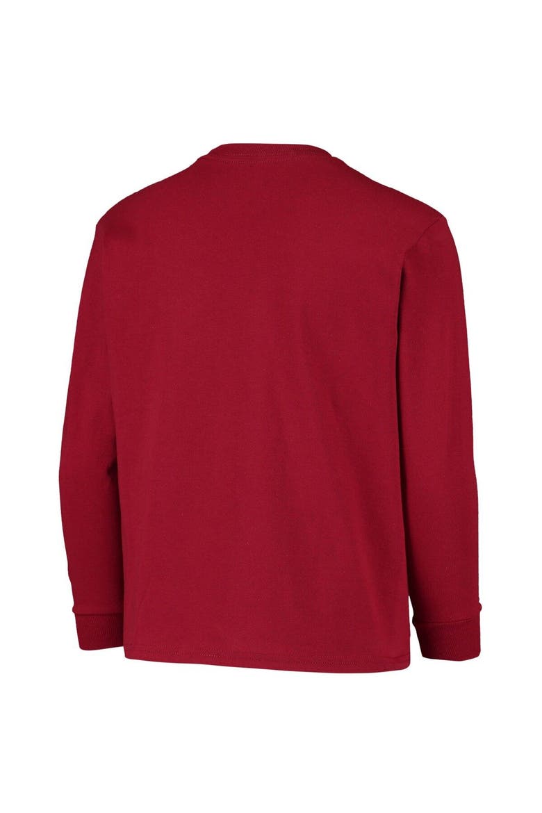 Youth Champion Crimson Indiana Hoosiers Lockup Long Sleeve T-Shirt, Alternate, color, Crimson