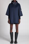 Moncler Wool Blend Felt Hooded Cape