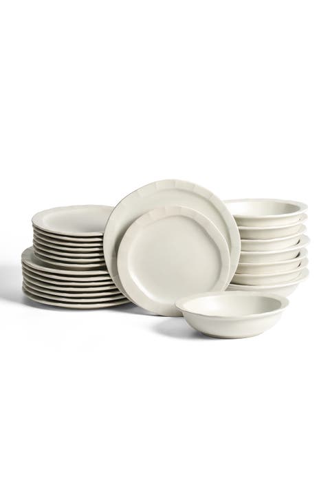 Oasis Stoneware 24-piece Dinnerware Set