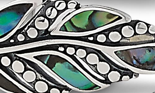 Samuel B. Sterling Silver Abalone Leaf Hinged Bracelet In Multi