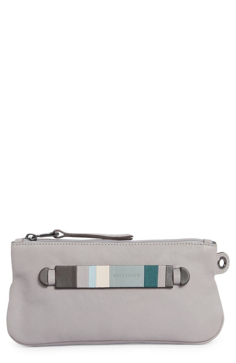 Longchamp Geometric Cosmetic Case, Main, color, Grey