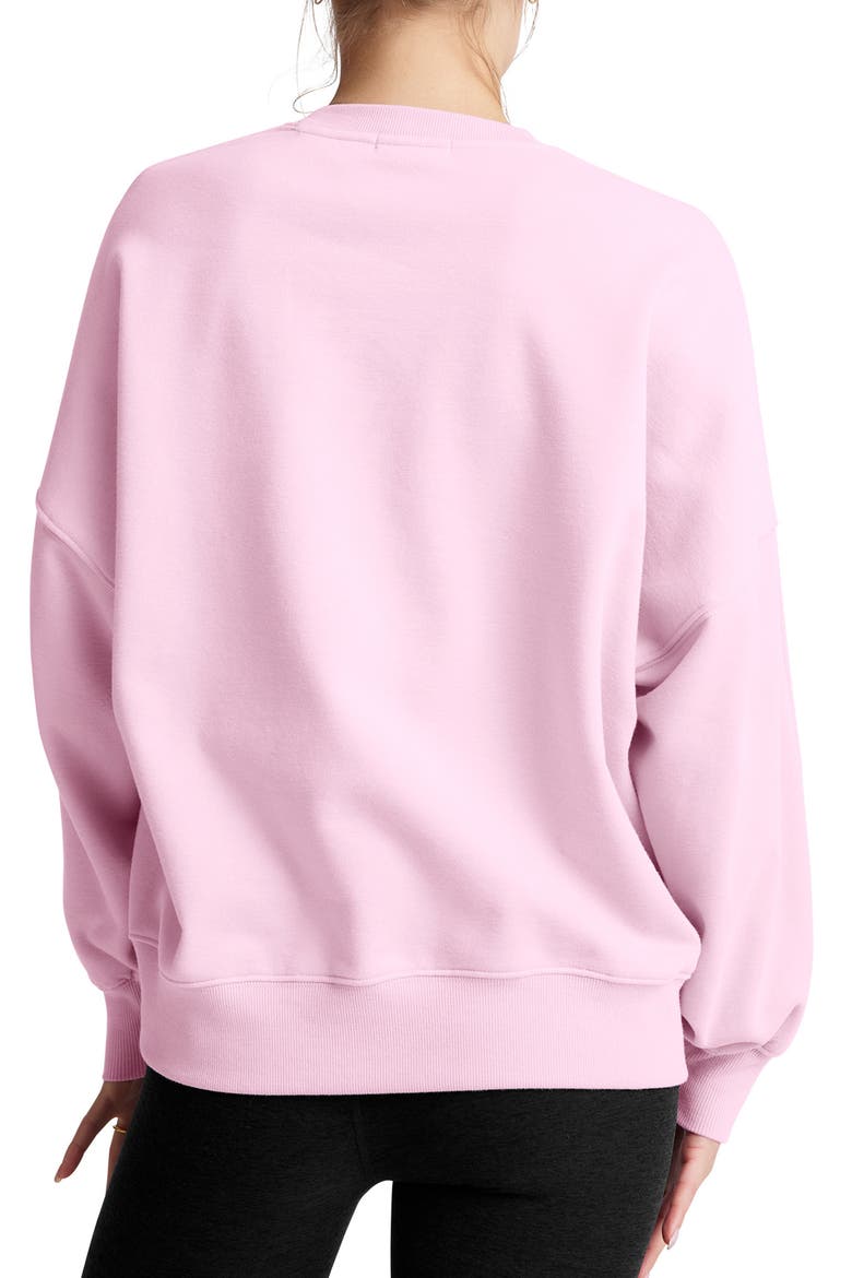 Solstice Oversize Cotton Blend Sweatshirt, Alternate, color, FROSTY PINK