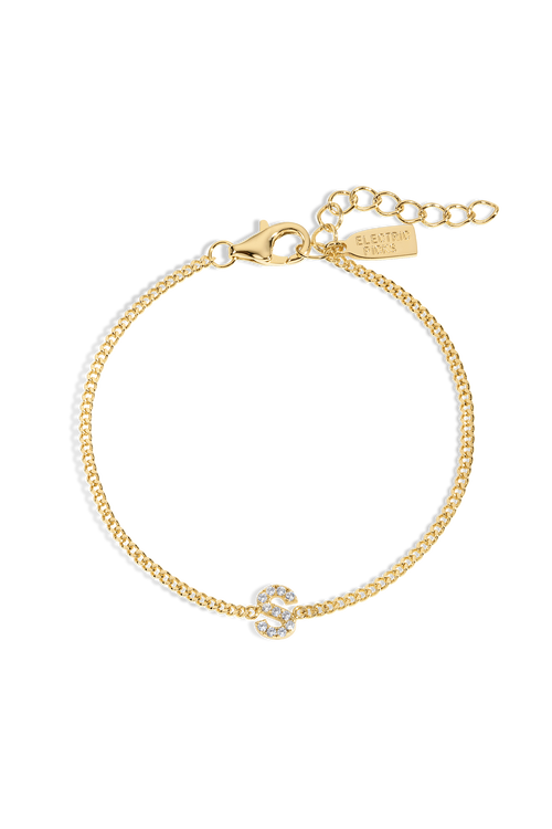Electric Picks Initial Bracelet in Gold - S 