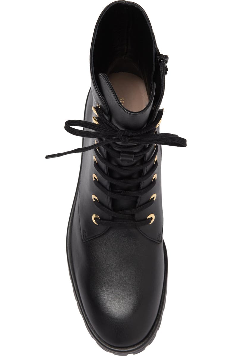 Stuart Weitzman Laine Leather Combat Boot, Alternate, color,