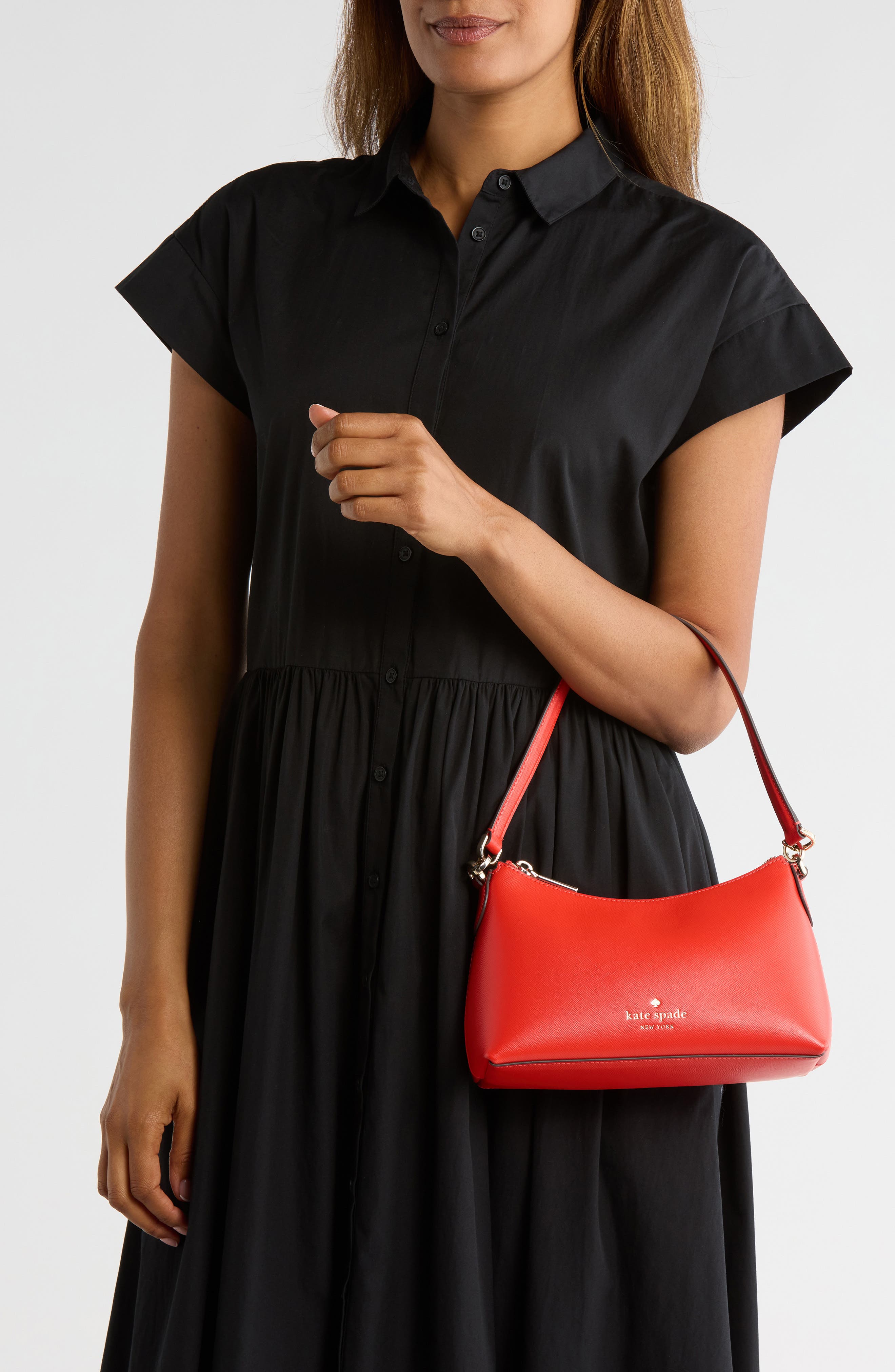 Kate Spade New York sadie small shoulder bag, Alternate, color, Tomato Slice