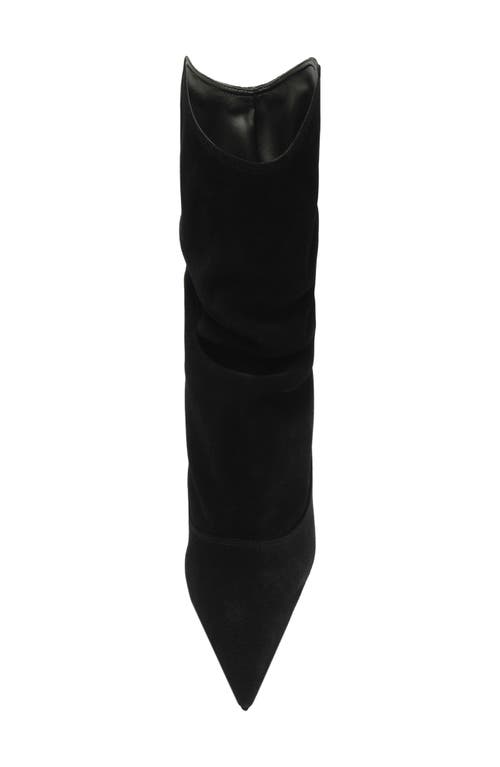 Schutz Maryana Up Slouch Pointed Toe Boot In Black