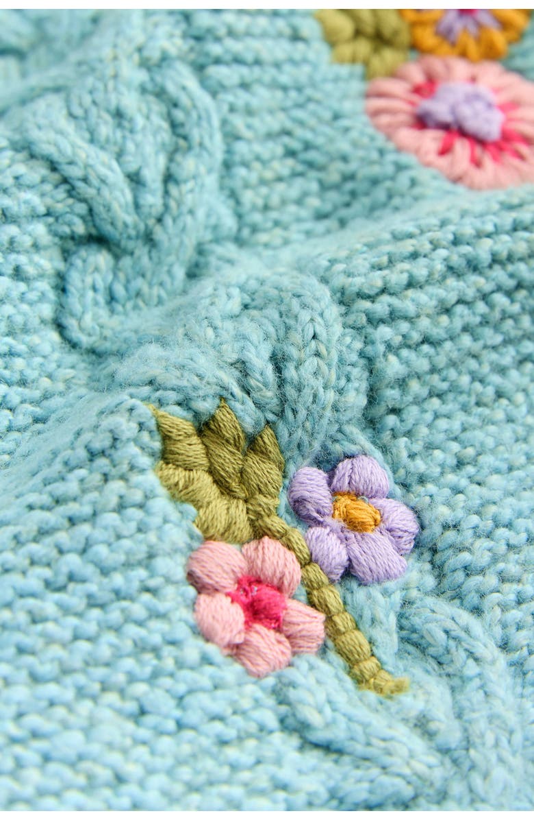 NEXT Kids' Embroidered Cardigan, Alternate, color, Blue