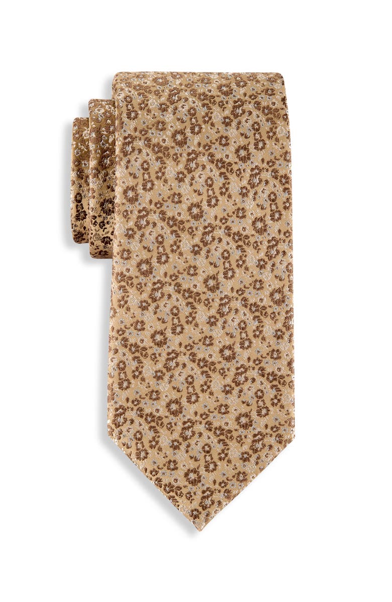 Michael Kors Big & Tall Avignon Floral Tie, Main, color, Taupe