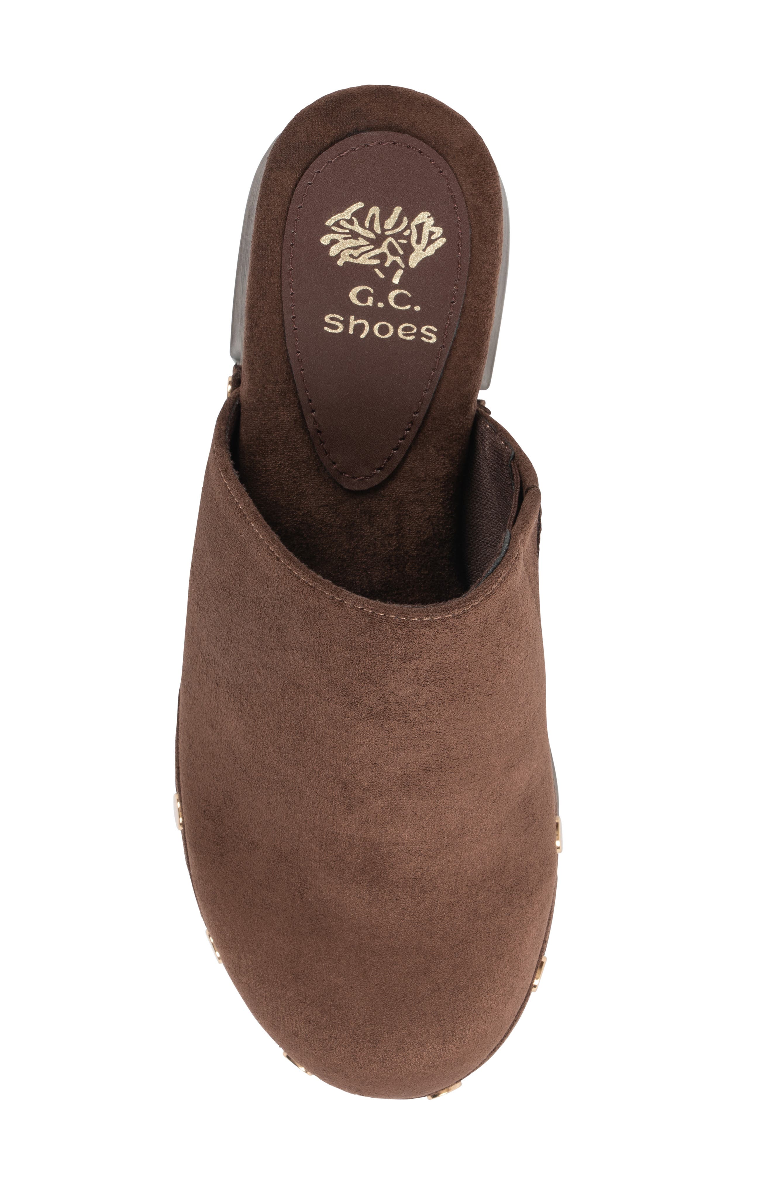 Innis Studded Platform Clog, Alternate, color, CHOCOLATE