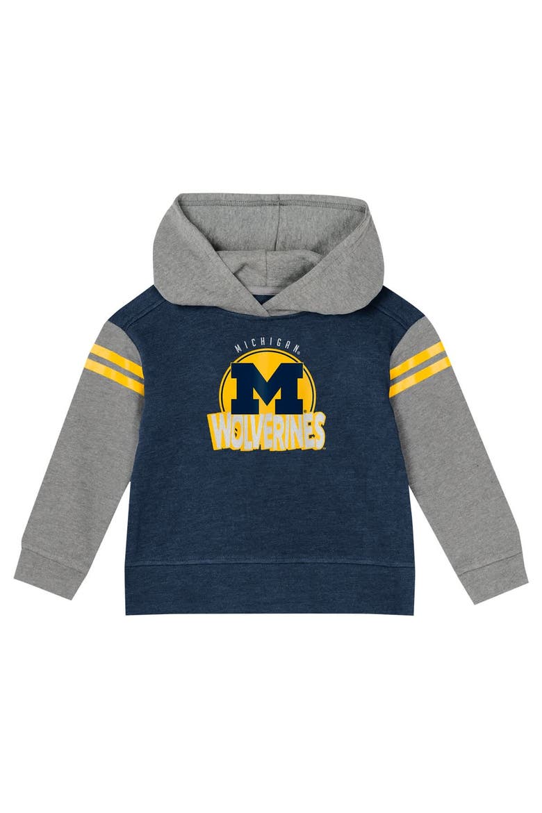 Girls Infant Navy Michigan Wolverines Clubhouse Pullover Hoodie & Legging Set, Alternate, color, Navy