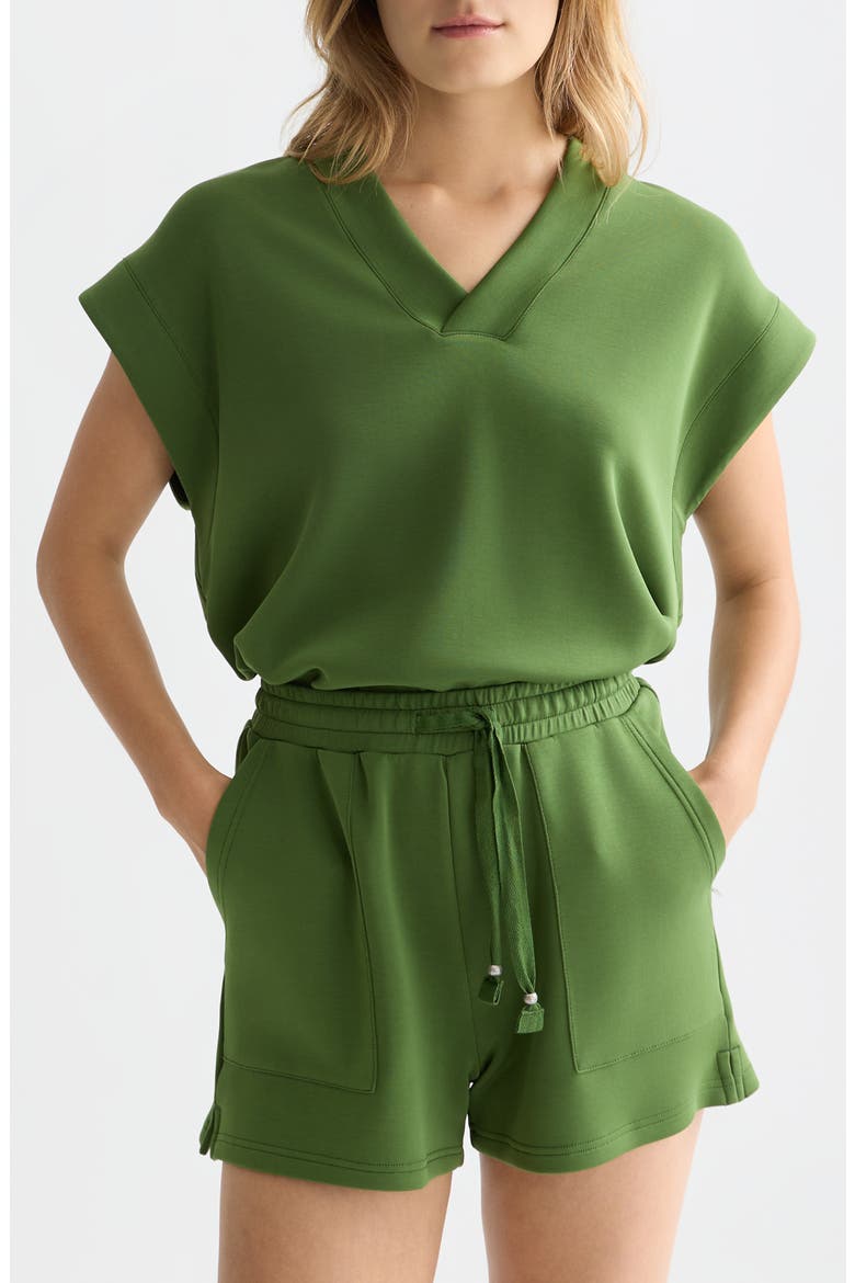 Short Sleeve Sweater, Main, color, GARDEN GREEN