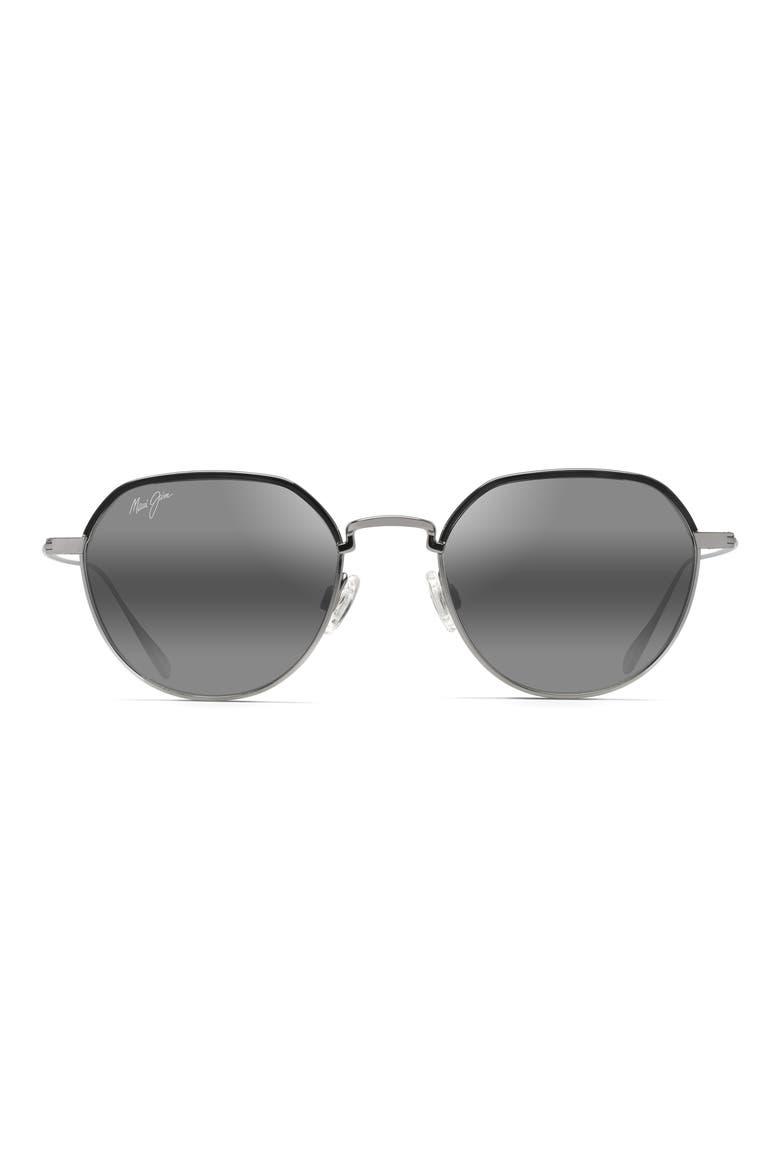 Island Eyes 50mm Mirrored PolarizedPlus2® Square Sunglasses, Main, color, TITANIUM