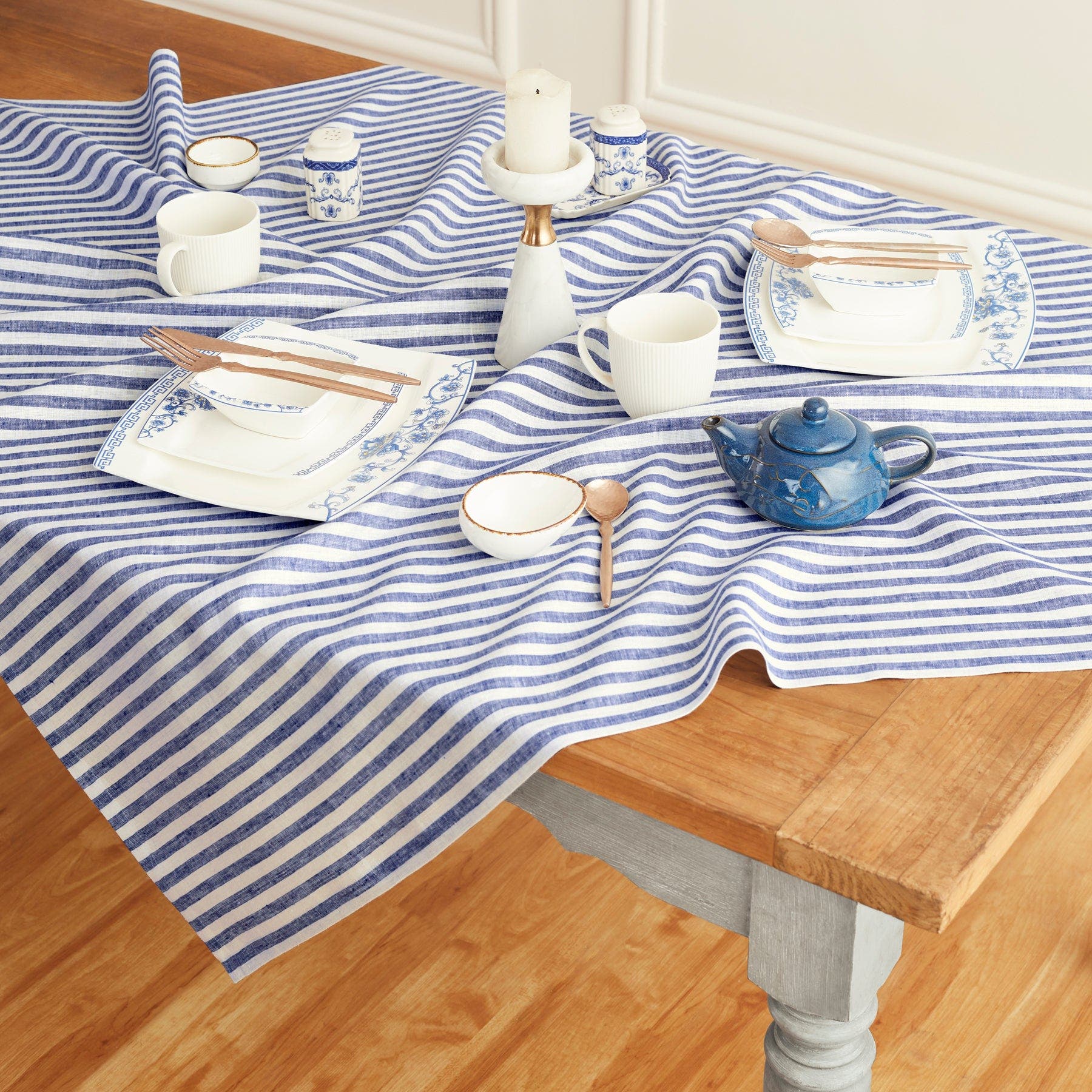 Navy and White