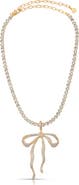 Ettika Pavé Bow Tennis Necklace