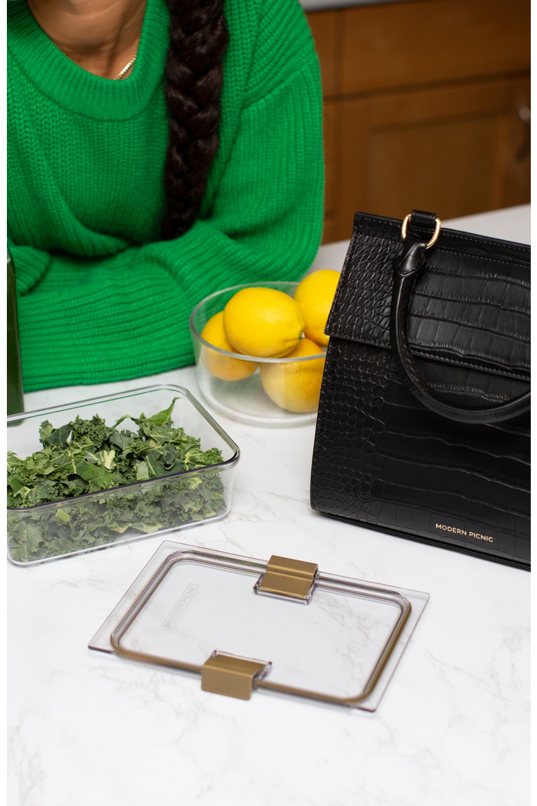 THE LUNCHER, Alternate, color, Black Croc